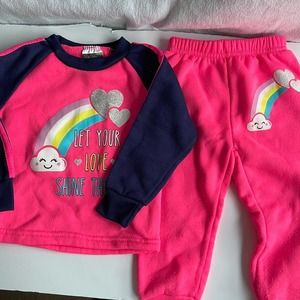 Toddlers Angels face pink and blue let your love shine through matching set.